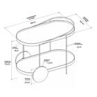 Carrinho Bar Adega Moscato Com 2 Prateleiras Metal Preto Com