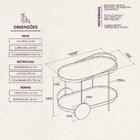 Carrinho Bar Amsterdam Estilo Industrial Mel