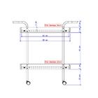 Carrinho Bar Branco Tubos Cromados Carraro