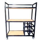 Carrinho Bar Com 3 Prateleiras E Colmeia Para 6 Garrafas - Pr