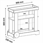 Carrinho Bar Com Rodizios Com Fita Metalizada Rose  Cinamomo/