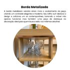 Carrinho Bar Com Rodizios Com Fita Metalizada Rose  Naturale