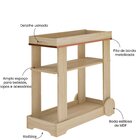 Carrinho Bar Com Rodizios Com Fita Metalizada Rose  Naturale