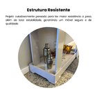 Carrinho Bar Com Rodizios Com Fita Metalizada Rose  Off White