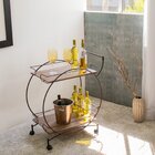 Carrinho Bar Decorativo Vintage Aço Corten/castanho Tannat