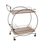 Carrinho Bar Decorativo Vintage Aço Corten/castanho Tannat