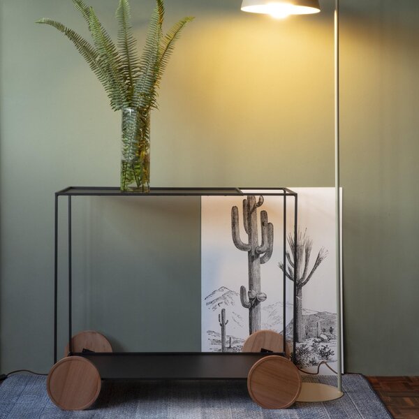 Carrinho Bar Em Aço Carbono 90 X 81 X 50cm Basic Terracota