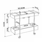 Carrinho Bar Industrial C/ Porta Taças - Preto/cobre