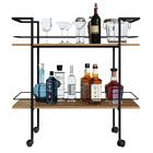 Carrinho Bar Industrial Com Rodizios P1036 Pp Milani Store