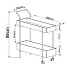 Carrinho Bar Industrial Tube  Vermont/preto