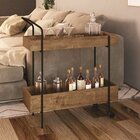 Carrinho Bar Industrial Tube  Vermont/preto