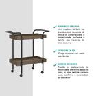 Carrinho Bar Madeirado Tubos Pretos Carraro