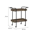 Carrinho Bar Madeirado Tubos Pretos Carraro