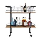 Carrinho Bar Rodez Mel E Preto