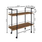 Carrinho Bar Rodez Mel E Preto