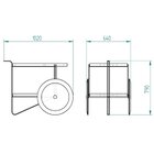 Carrinho Bar Rústico 102x79x64cm Alamo Nogueira/gold