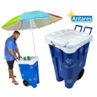 Carrinho Caixa Cooler Termico Com Rodas Antares 63 Litros - A