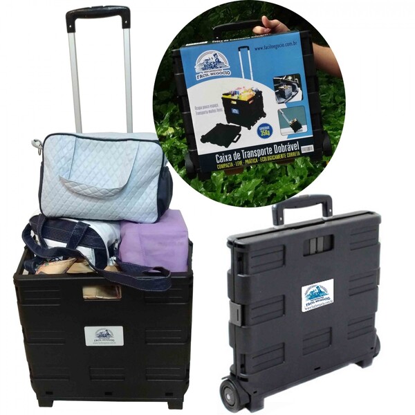 Carrinho Cesto De Transporte Dobrável Multifuncional E Multiu