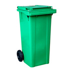 Carrinho Coletor De Lixo 120 Litros - Verde