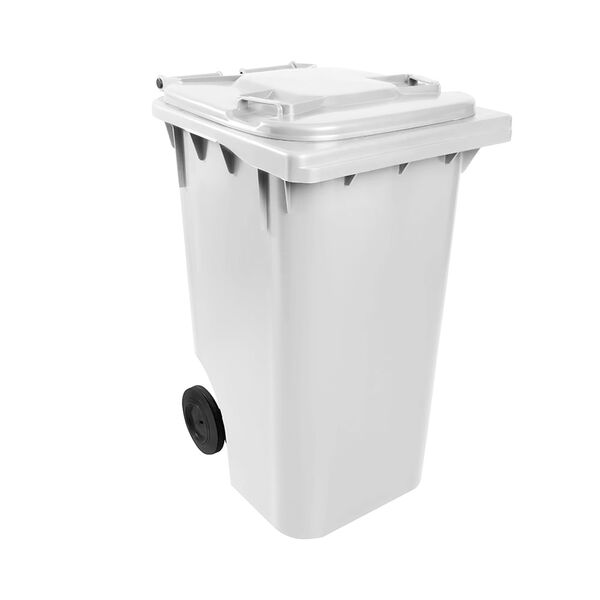 Carrinho Coletor De Lixo 240 Litros - Branco