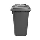 Carrinho Coletor De Lixo 240 Litros - Cinza
