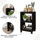 Carrinho Com Rodinhas Multiuso Bar Aparador Organizador Com 3