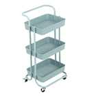 Carrinho Organizador de Banheiro Verde Sálvia 3 Andares Oikos