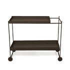 Carrinho De Bar Em Aço 90cm Com 2 Prateleiras Wire Marrom