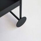 Carrinho De Bar Em Aço 90cm Com 2 Prateleiras Wire Preto