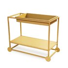 Carrinho De Bar Em Aço Com Bandeja E Prateleira Léo Dourado