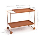 Carrinho De Bar Wire Linee Terracota