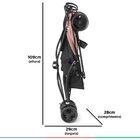 Carrinho De Bebê Campora Galzerano Preto E Rosa