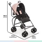 Carrinho De Bebê Campora Galzerano Preto E Rosa