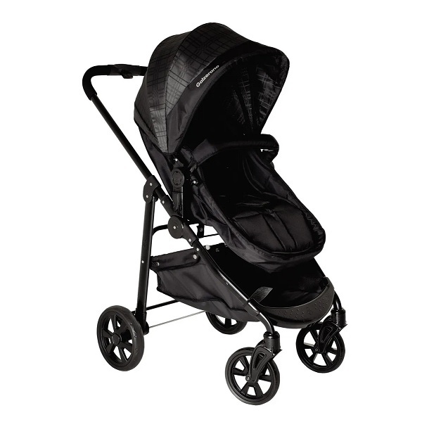 Carrinho De Bebe De Passeio Galzerano Olympus Xadrez Preto