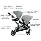 Carrinho De Bebê Gêmeos Passeio Ready2grow Lx 2.0 Cz Graco