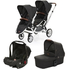 Carrinho De Bebê Para Gêmeos Abc Design Zoom + Moisés + Bebê