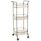 Carrinho De Bebidas Decorativo Circular Verde Oliva/legno