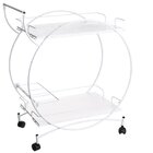 Carrinho De Bebidas Decorativo Vintage Branco Fosco