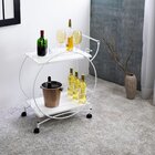 Carrinho De Bebidas Decorativo Vintage Branco Fosco