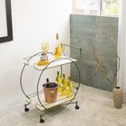 Carrinho De Bebidas Decorativo Vintage Verde Oliva/legno