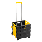 Carrinho de Carga Dobrável 20kg Polipropileno Maciça 1" Amarelo e Preto
