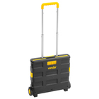 Carrinho de Carga Dobrável 20kg Polipropileno Maciça 1" Amarelo e Preto