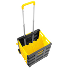 Carrinho de Carga Dobrável 20kg Polipropileno Maciça 1" Amarelo e Preto