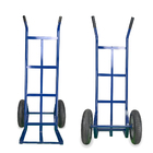 Carrinho De Cargas Armazém Transporte 350kg Azul Reforçado