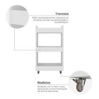 Carrinho De Chão Gabinete Lume Armário Multiuso Organizador B