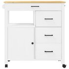 Carrinho De Churrasco 1+3 Gavetas+1 Porta Madeira De Pinus Br