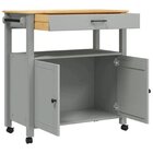 Carrinho De Churrasco 1 Gaveta+2 Portas  100% Madeira Maçiça