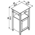 Carrinho De Churrasco 1 Gaveta +1 Porta  100% Madeira Maçiça