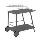 Carrinho de Churrasco Alumínio 88,5cm Naterial