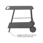 Carrinho de Churrasco Alumínio 88,5cm Naterial